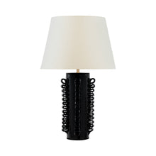 Load image into Gallery viewer, Amandine Table Lamp in Raven Black.