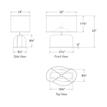 Load image into Gallery viewer, Amantani Table Lamp - line drawing.