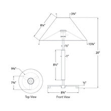 Load image into Gallery viewer, Amaya Table Lamp - line drawing.