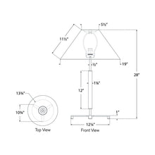 Load image into Gallery viewer, Amaya Table Lamp - line drawing.