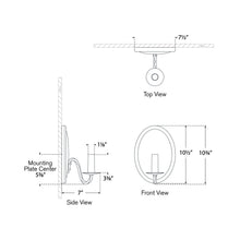 Load image into Gallery viewer, Ancram Wall Light - line drawing.