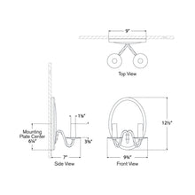 Load image into Gallery viewer, Ancram Wall Light - line drawing.