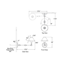 Load image into Gallery viewer, Anette Swing Arm Wall Light - line drawing.