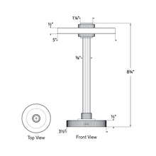 Load image into Gallery viewer, Aran LED Table Lamp - line drawing.