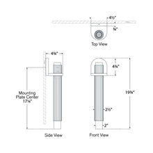 Load image into Gallery viewer, Arena LED Wall Light - line drawing.