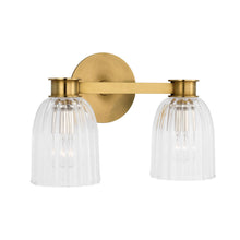 Load image into Gallery viewer, Asalea Bath Vanity Light in Hand-Rubbed Antique Brass (2-Light).