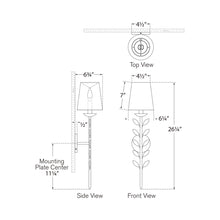 Load image into Gallery viewer, Avery Wall Light - line drawing.