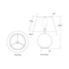 Load image into Gallery viewer, Balos Table Lamp - line drawing.