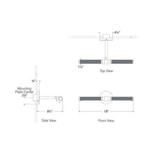 Load image into Gallery viewer, Barrett LED Picture Light - line drawing.