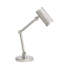 Load image into Gallery viewer, Barrett Mini LED Table Lamp in Polished Nickel.