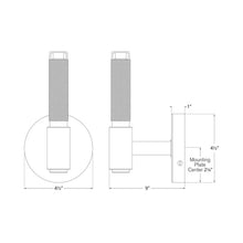 Load image into Gallery viewer, Barrett Wall Light - line drawing.