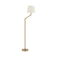 Load image into Gallery viewer, Basden Floor Lamp in Antique-Burnished Brass.