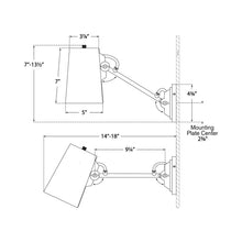 Load image into Gallery viewer, Benton Wall Light - line drawing.