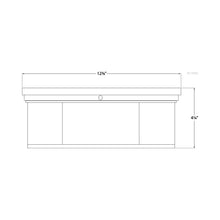 Load image into Gallery viewer, Berling Flush Mount Ceiling Light - line drawing.