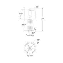 Load image into Gallery viewer, Biarritz Table Lamp - line drawing.