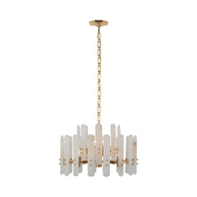 Load image into Gallery viewer, Bonnington Chandelier in Hand-Rubbed Antique Brass/Alabaster (Small).