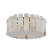 Load image into Gallery viewer, Bonnington Flush Mount Ceiling Light in Hand-Rubbed Antique Brass/Alabaster (Medium).