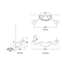 Load image into Gallery viewer, Brigitte Wall Light - line drawing.