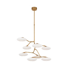 Load image into Gallery viewer, Brindille LED Chandelier in Soft Brass.