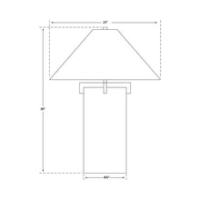 Load image into Gallery viewer, Brooks Table Lamp - line drawing.