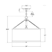 Load image into Gallery viewer, Broomfield Pendant Light - line drawing.