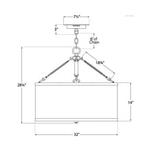 Load image into Gallery viewer, Broomfield Pendant Light - line drawing.
