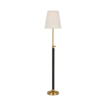 Load image into Gallery viewer, Bryant Table Lamp in Hand-Rubbed Antique Brass/Chocolate Leather/Wrapped (6-Inch).