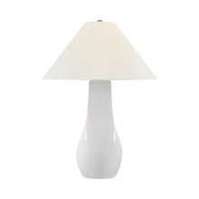 Load image into Gallery viewer, Cabazon Table Lamp in Glossy White Crackle (29.75-Inch).