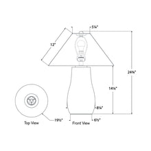 Load image into Gallery viewer, Cabazon Table Lamp - line drawing.