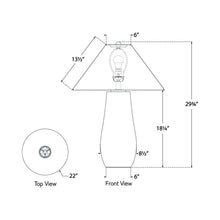 Load image into Gallery viewer, Cabazon Table Lamp - line drawing.