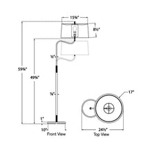 Load image into Gallery viewer, Canto Floor Lamp - line drawing.