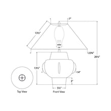 Load image into Gallery viewer, Cap-Ferrat Table Lamp - line drawing.