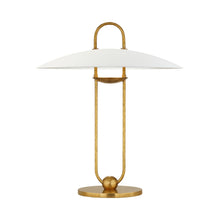 Load image into Gallery viewer, Cara LED Table Lamp in Natural Brass.