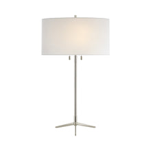 Load image into Gallery viewer, Caron Table Lamp in Polished Nickel.