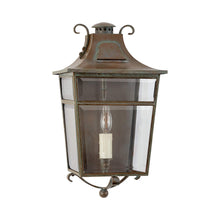Load image into Gallery viewer, Carrington Outdoor Wall Light in Weathered Verdigris.