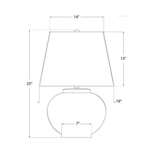 Load image into Gallery viewer, Carter Round Table Lamp - line drawing.