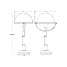 Load image into Gallery viewer, Carthage Table Lamp - line drawing.