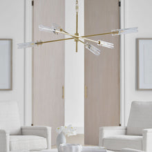 Load image into Gallery viewer, Casoria Radial LED Chandelier in living room.