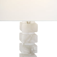 Load image into Gallery viewer, Chunky Square Table Lamp in Detail.