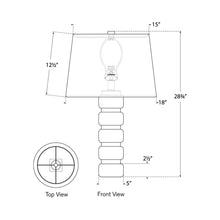 Load image into Gallery viewer, Chunky Square Table Lamp - line drawing.
