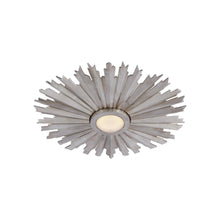 Load image into Gallery viewer, Claymore LED Flush Mount Ceiling Light in Burnished Silver Leaf(Medium).