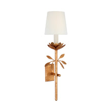 Load image into Gallery viewer, Clementine Wall Light in Antique Gold Leaf.