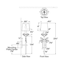 Load image into Gallery viewer, Clementine Wall Light - line drawing.
