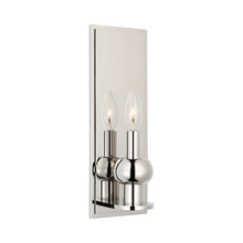 Load image into Gallery viewer, Comtesse Wall Light in Polished Nickel.