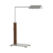Load image into Gallery viewer, Copse Table Lamp in Polished Nickel/Walnut.