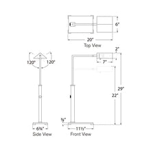 Load image into Gallery viewer, Copse Table Lamp - line drawing.