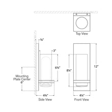 Load image into Gallery viewer, Cornado LED Bath Wall Light - line drawing.