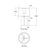Load image into Gallery viewer, Costes Table Lamp - line drawing.