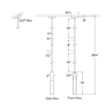Load image into Gallery viewer, Covet Mini Pendant Light - line drawing.