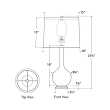 Load image into Gallery viewer, Coy Table Lamp - line drawing.